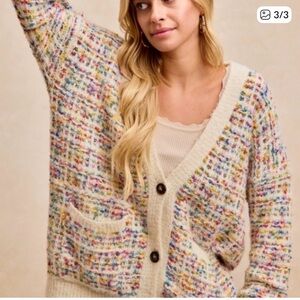 Colorful Women's Knit Cardigan